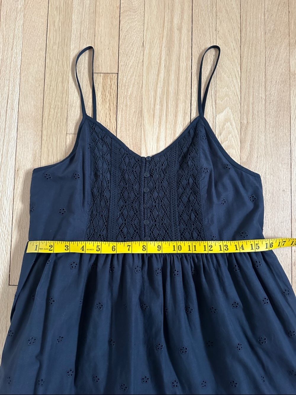 Levi’s Cora eyelet black babydoll dress medium - Picture 7 of 13